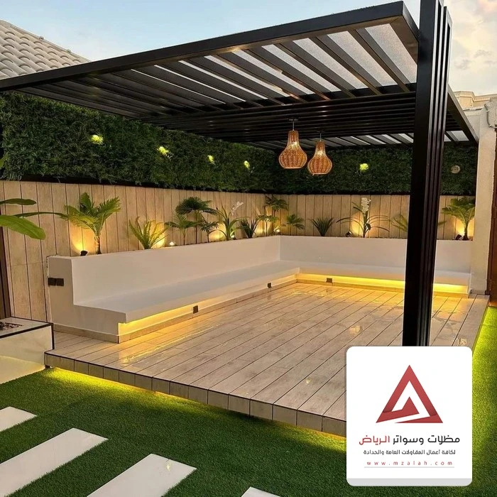 عمل مظلات حدائق خشبية
