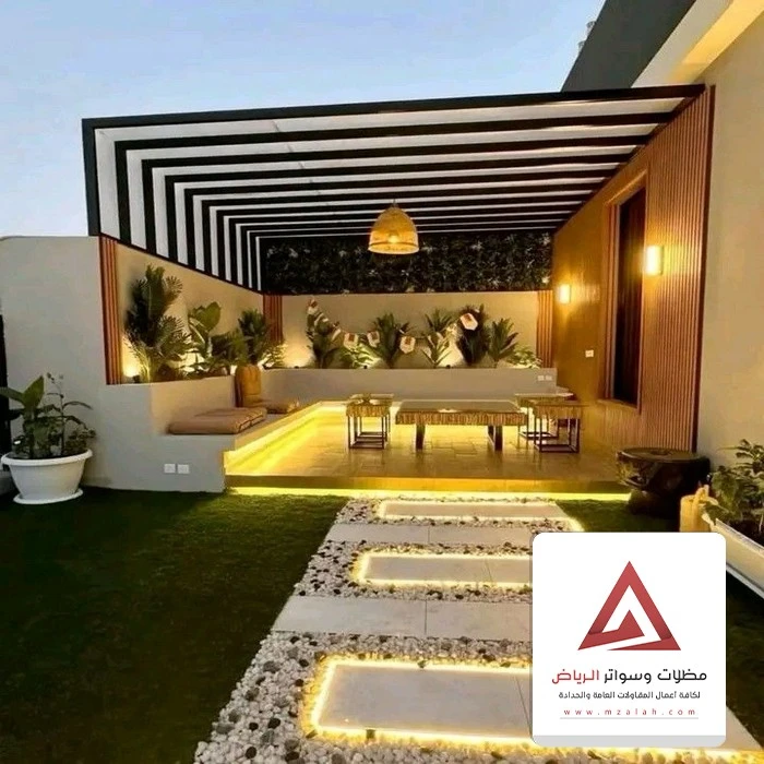 عمل مظلات الحدائق