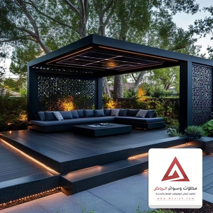 عمل مظلات حدائق خشبية