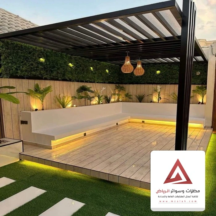 عمل مظلات الحدائق