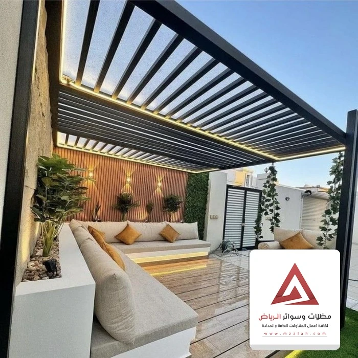 عمل مظلات حدائق خشبية