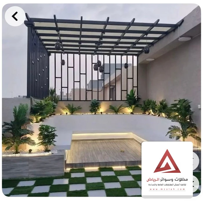 عمل مظلات الحدائق