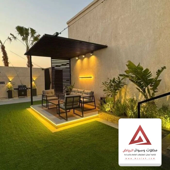 مظلة سيارات خشب الرياض