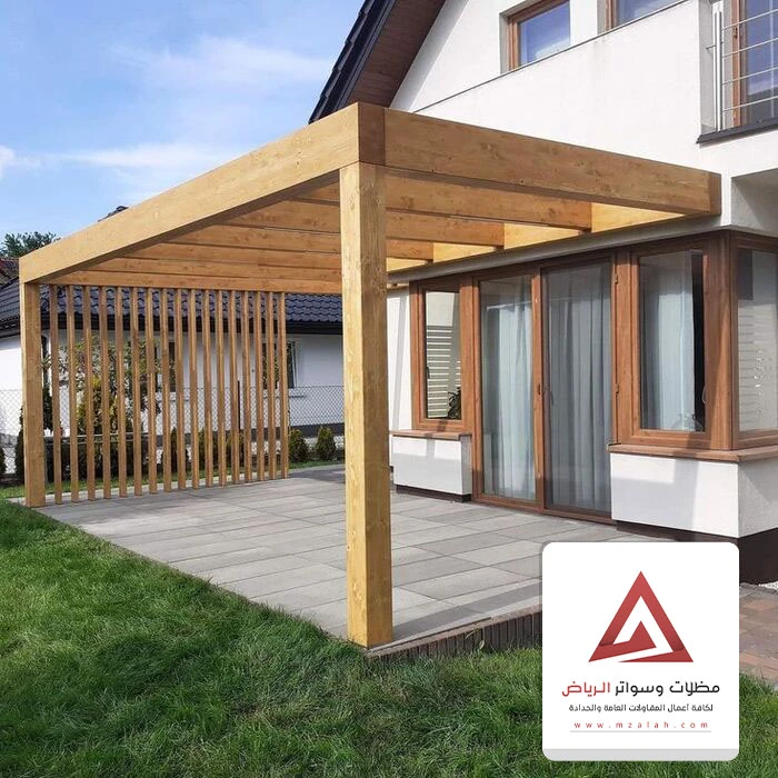 مظلة خشب للسطح الرياض