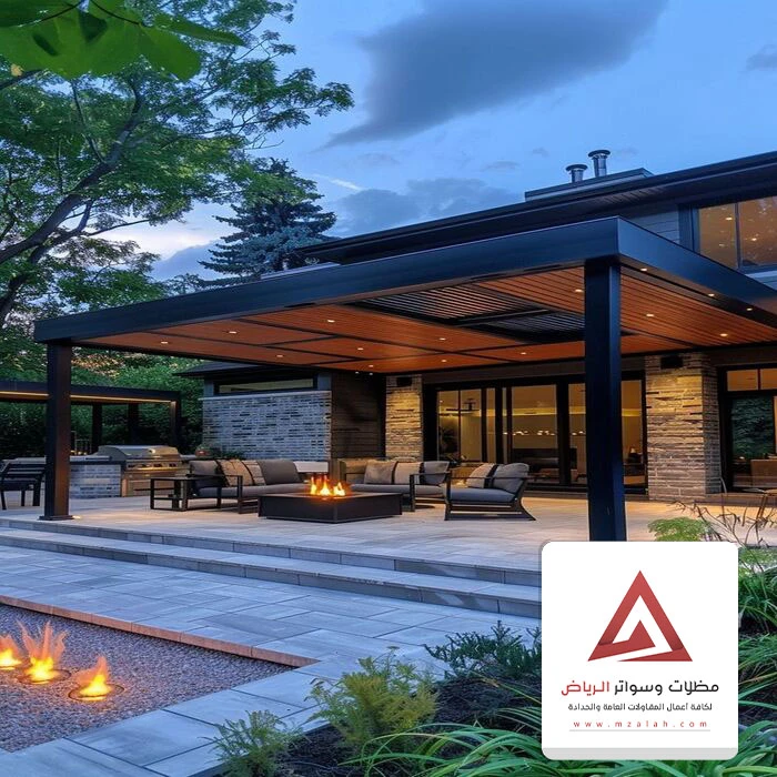 مظلة سيارات خشب الرياض