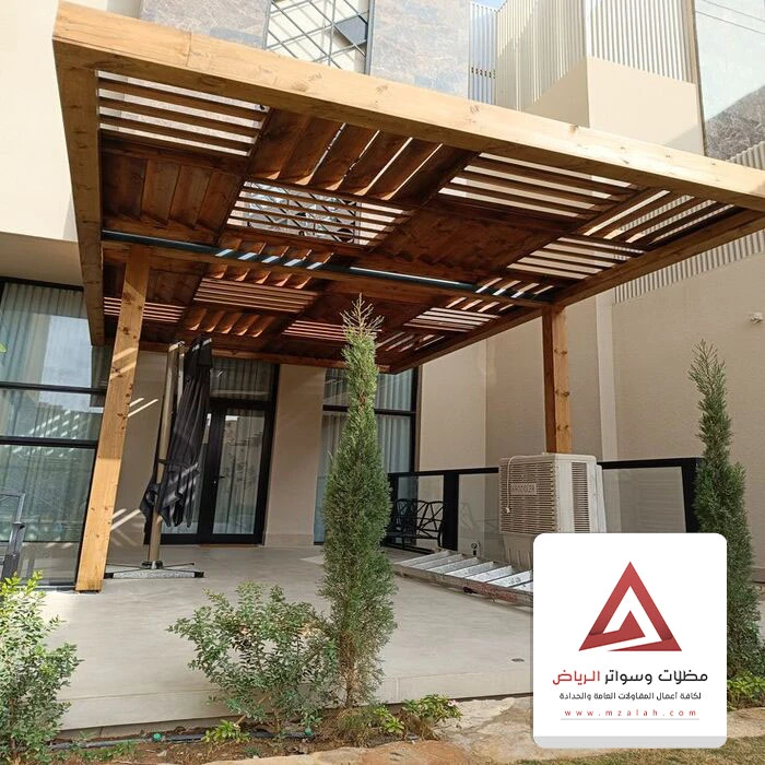 مظلة خشب للسطح الرياض