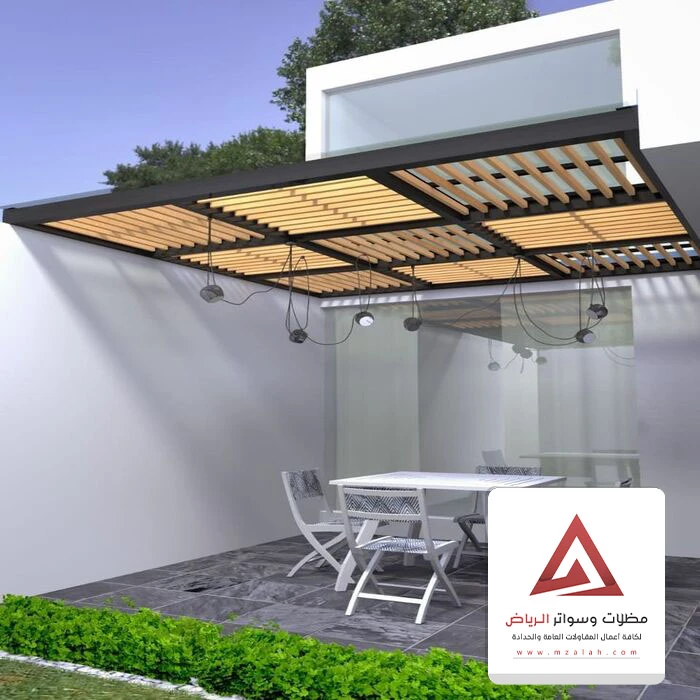 مظلة سيارات خشب الرياض