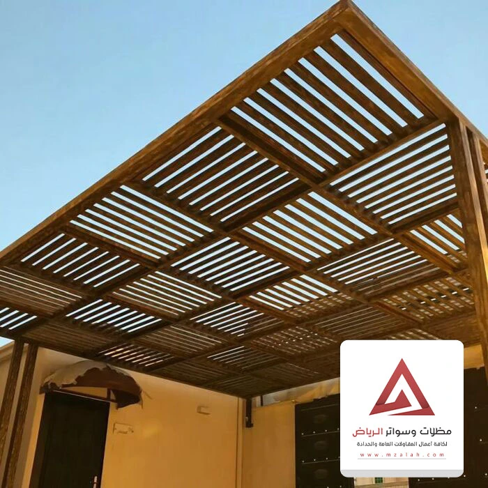 مظلة خشب للسطح الرياض