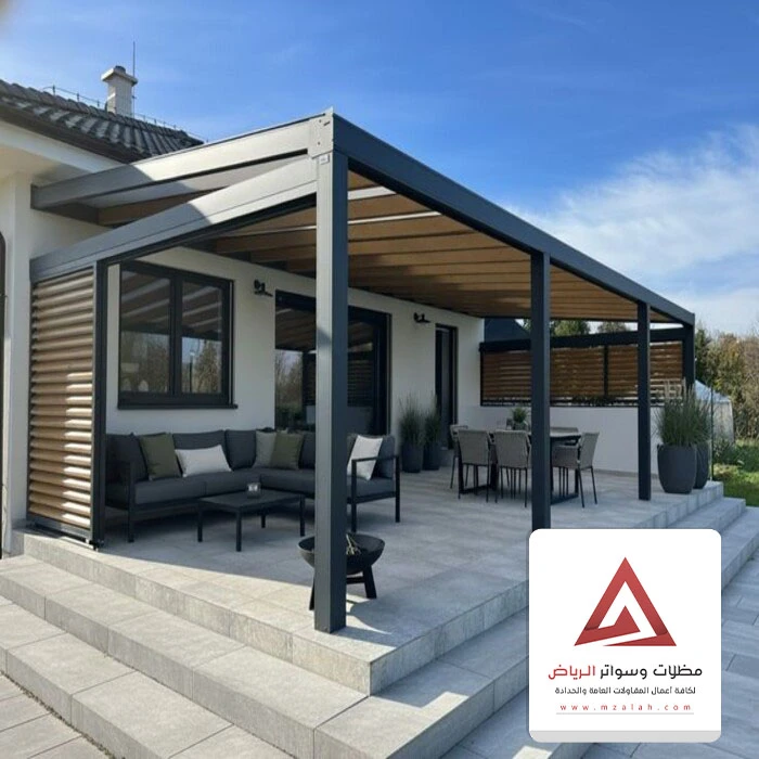 مظلة خشب للسطح الرياض