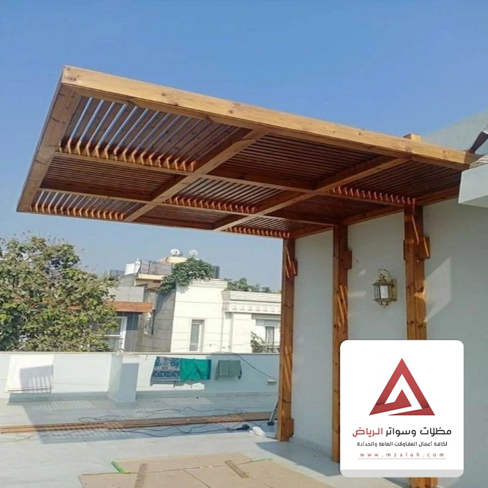مظلات بديل خشب معلقة للسيارات الرياض