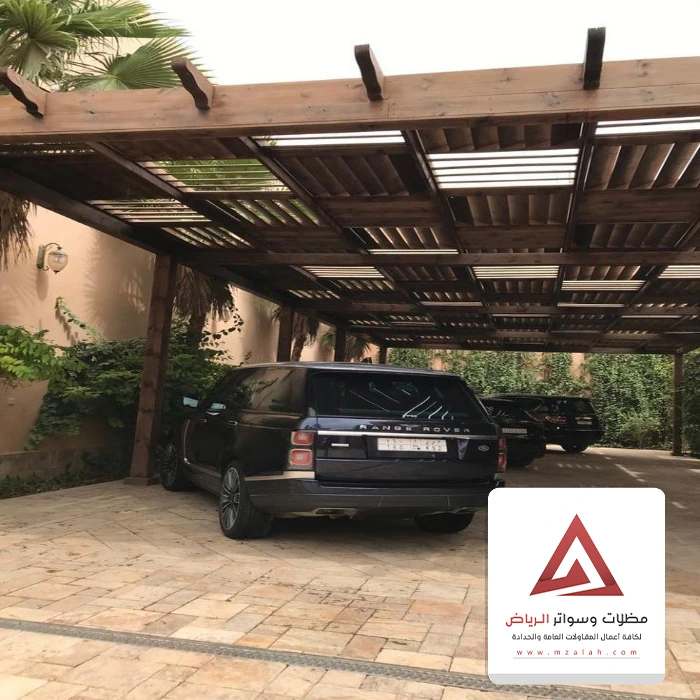 مظلات بديل خشب معلقة للسيارات الرياض