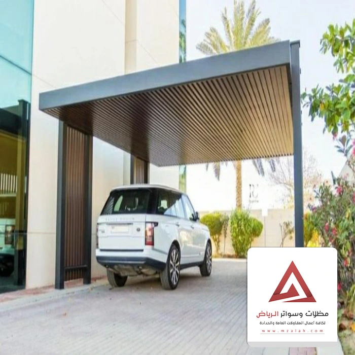 مظلات بديل خشب معلقة للسيارات الرياض